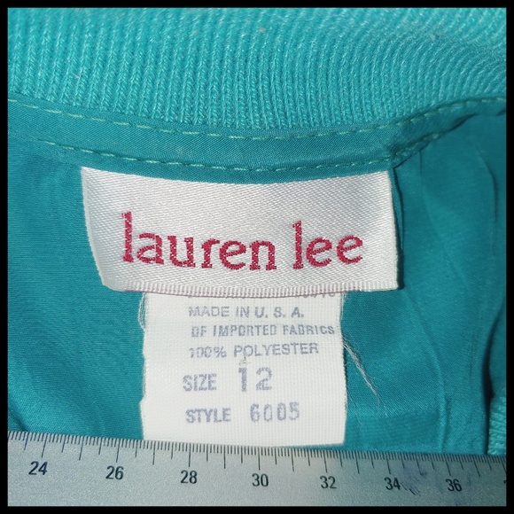 Teal Polyester Blouse - Picture 4 of 4